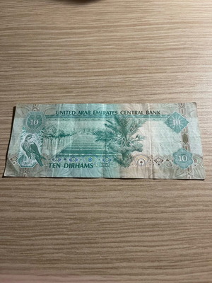 10 Dirham banknote from United Arab Emirates new