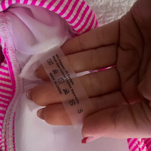 Shein swimsuit new, size S, white and pink