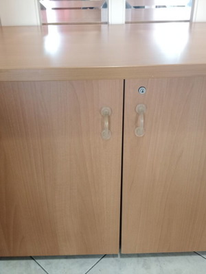 Office cabinet used with two wooden doors and lock, melamine finish