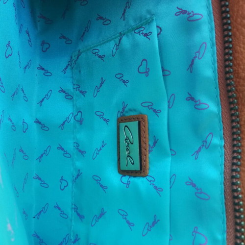 Axel clutch bag like new, blue with metal chain strap