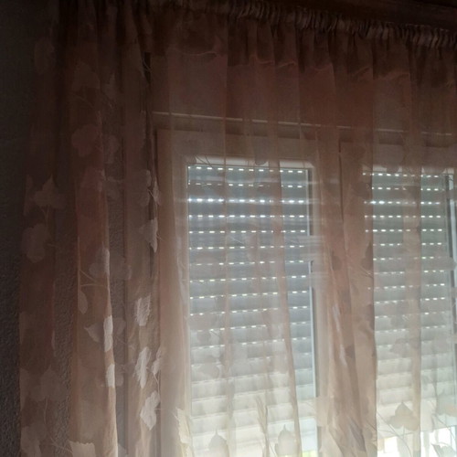 Beige curtain large like new for balcony door or window