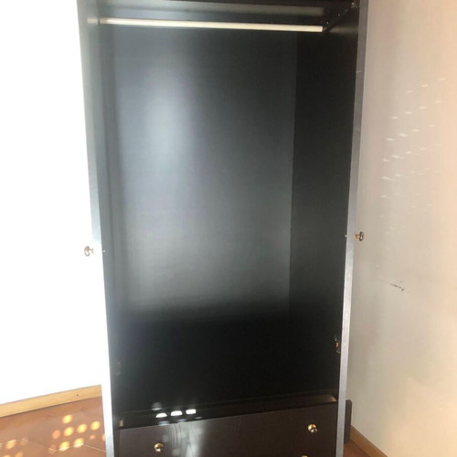Black wardrobe and bookshelf used
