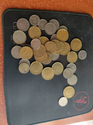 Various old coins from Greece