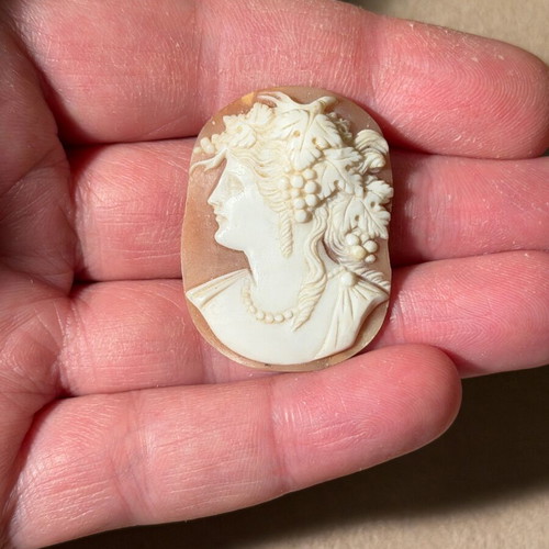 Old genuine cameo with fantastic craftsmanship, large, like new
