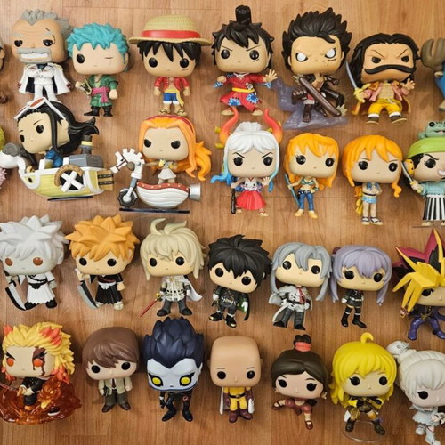 Anime Funko Pop collection with Attack on Titan, Naruto, Tokyo Ghoul, One Piece and more