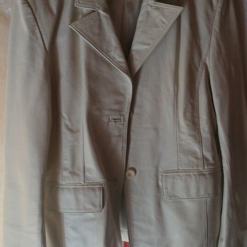 Leather clothes new, lamb coat, white jacket, tan jacket, XL pants