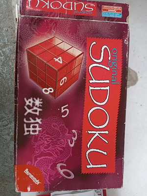 Sudoku board game refurbished with missing numbers