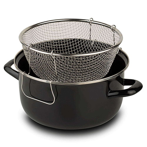 Pot - Fryer 24cm Black with Removable Basket like new