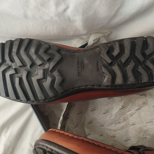 GK Uomo Italian leather shoes like new, tan color, casual style, size 43