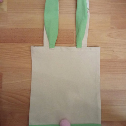 Children's Easter handmade shoulder shopping bag like new with bunny design