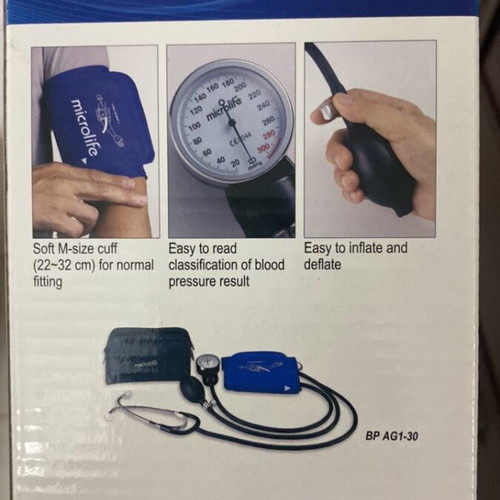 Microlife BP AG1-30 aneroid blood pressure kit with stethoscope