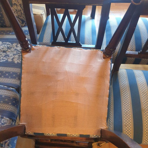 Wooden handmade dining chairs, set of 6