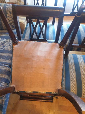 Wooden handmade dining chairs, set of 6