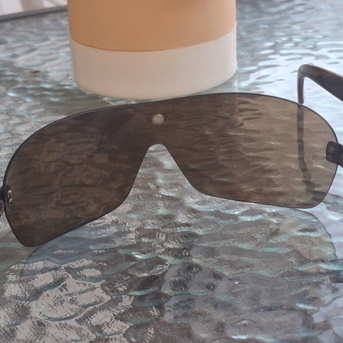 Christian Dior SPH2490/C vintage γυαλιά ηλίου με περιμετρικό φακό, καφέ