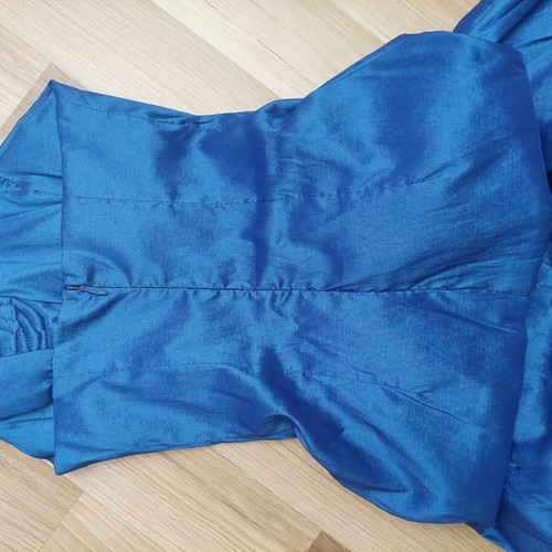 Pink Boom One Shoulder Dress taffeta size Small like new, blue