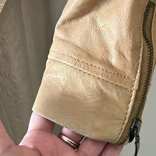 Bershka leather jacket used, brown, size 38/M