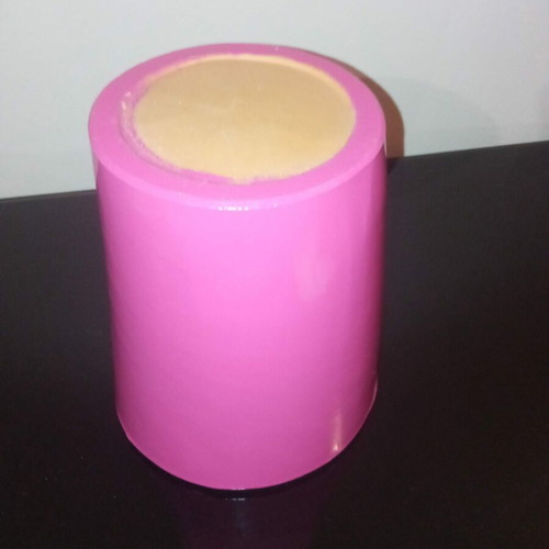 Ceramic Orchid Pot fuchsia glossy like new