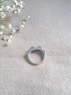 Silver ring 925 wave design like new