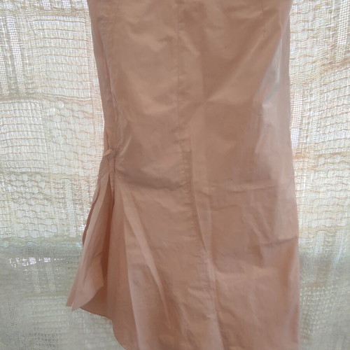 ESTI women's set, pale peach with decorative buttons and gathers, 3 pieces