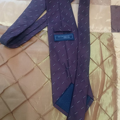 Accessori fashion style burgundy tie used, max width 9.5 cm