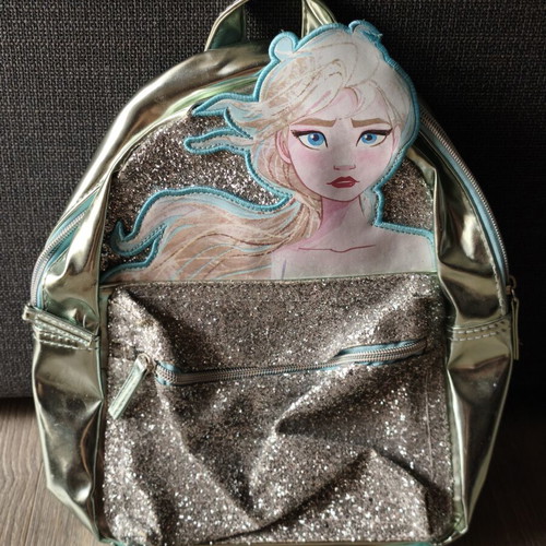 Disney Frozen backpack like new with large plush dog