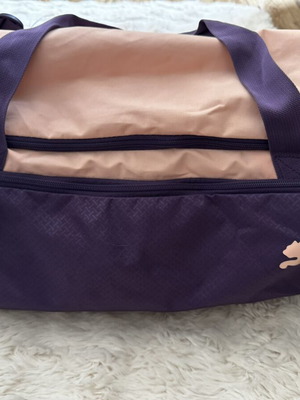 Puma sports bag used, pink and purple