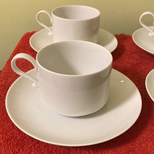 Heinrich Germany tea cups used, set of 4 with saucers