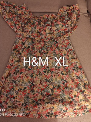 Γυναικείο φόρεμα H&M καινούργιο με χρωματιστά λουλούδια, μέγεθος XL