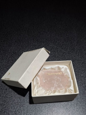 Rose Quartz natural raw stone in gift box, like new