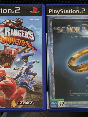 Power Rangers and Lord of The Rings for PlayStation 2 used, non-English covers and manuals