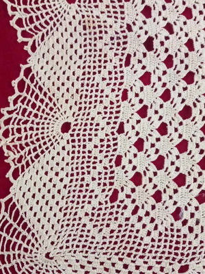 Handmade crocheted doily with napkin new