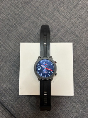 Xiaomi GTR 47mm with black silicone strap, charger, box and purchase receipt
