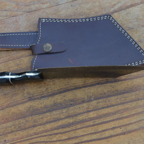 Damascus hand forged kitchen chef cleaver with buffalo horn handle, Eagle Collection 5760