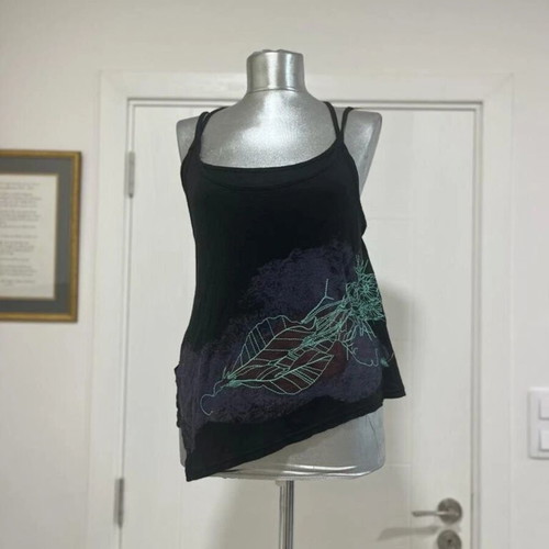 Diesel Y2k Cami Top Medium Graphic Asymmetrical Very Rare Grunge