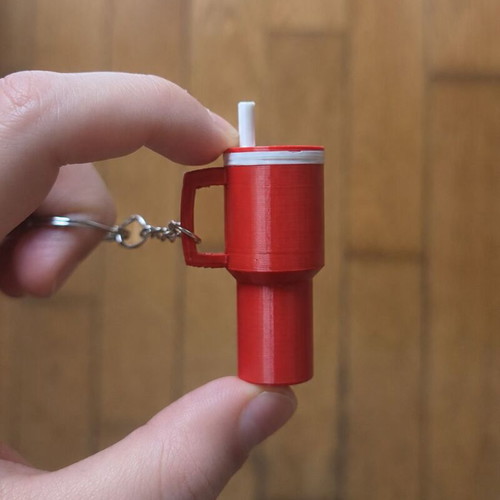 Mini 3D Printed Water Bottle Keychains