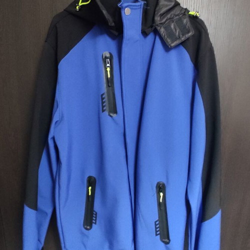 Softshell waterproof jacket, blue, size XL