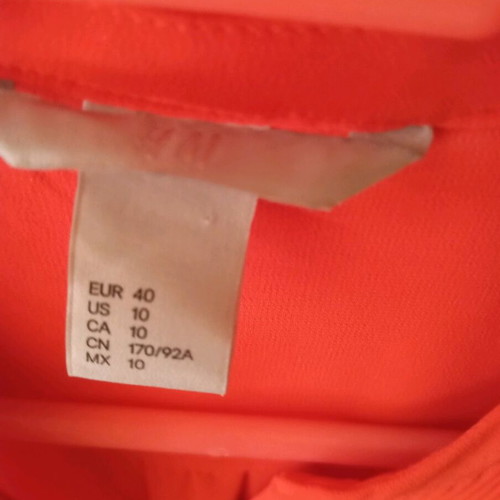 Coral shirt H&M almost unused, size L, red