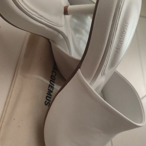 Jacquemus sandals mules white leather size 37 new