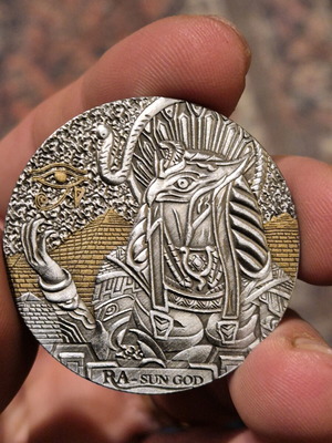 British bronze medal new dedicated to god Ra