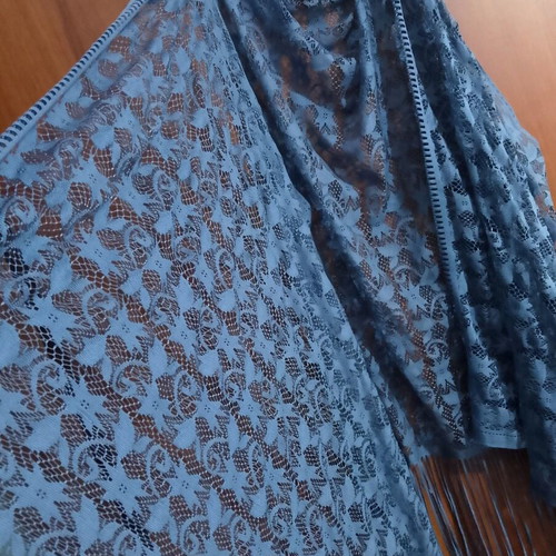 Blue mesh kimono used, size S