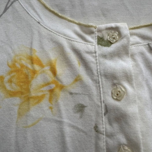 Nightgown and robe set XXL like new, beige with yellow flowers