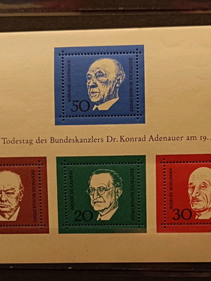 Dr. Konrad Adenauer Stamp Sheet new, 4 pieces