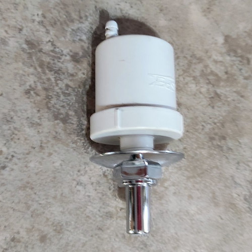 Float valve, air button and stainless steel flexible water supply hose for toilet