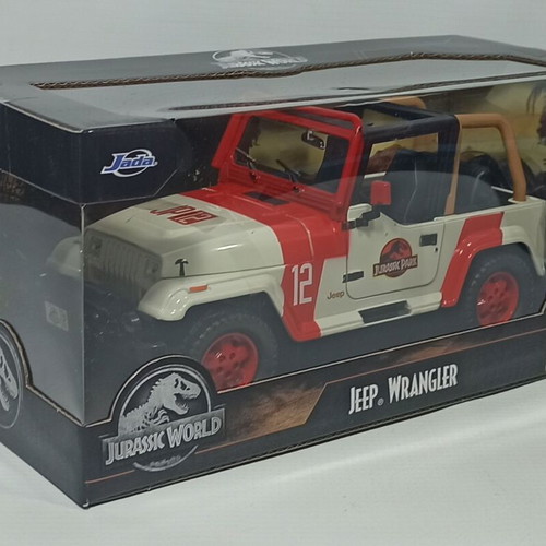 Jada Toys 2022 Jurassic Park 1992 Jeep Wrangler 1:24 Die-Cast Toy Car New