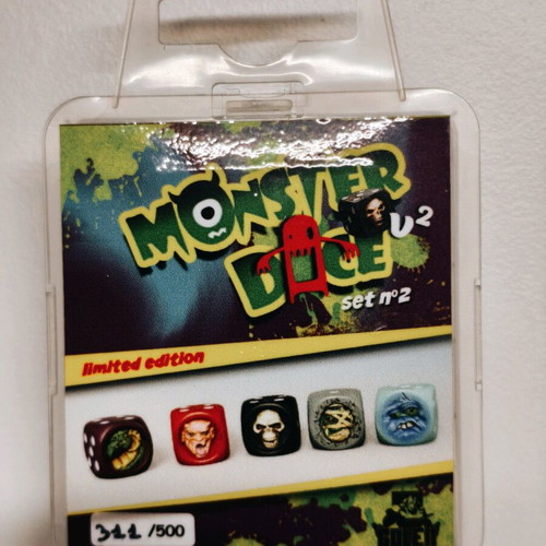 Collectible Monster Dice Set new, 5-piece set for tabletop games