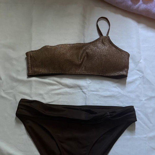 Bikini set like new, size M/L, black and silver