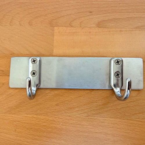 Wall hanger 2-position inox, like new, 17cm x 4cm