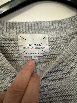 Topman gray sweater like new, size 140 cm for 12-13 years old