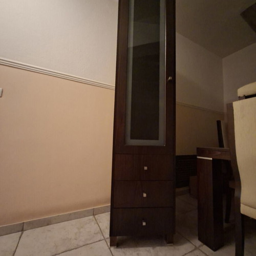 Crystal cabinet like new, handmade beech wood, single