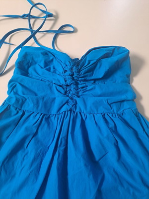 Pink Woman long dress size small like new, blue